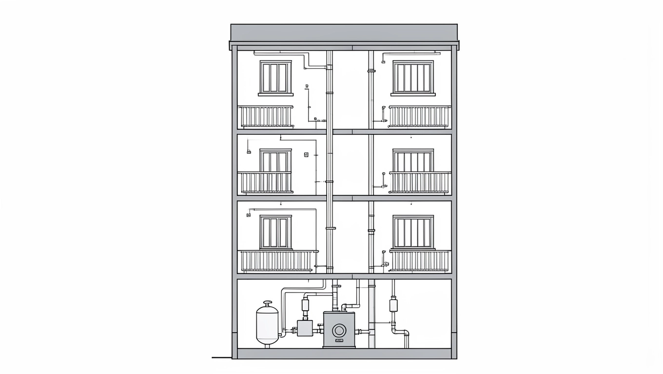 Centralne ogrzewanie w bloku schemat