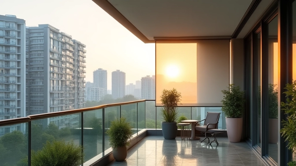 Roleta na balkon w bloku