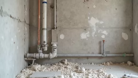 chowanie rur w ścianie w bloku