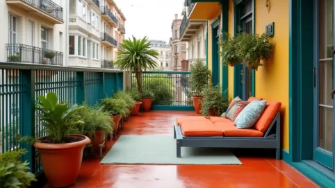 Farba na balkon w bloku