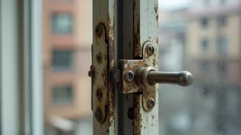 Zablokowany mechanizm drzwi balkonowych