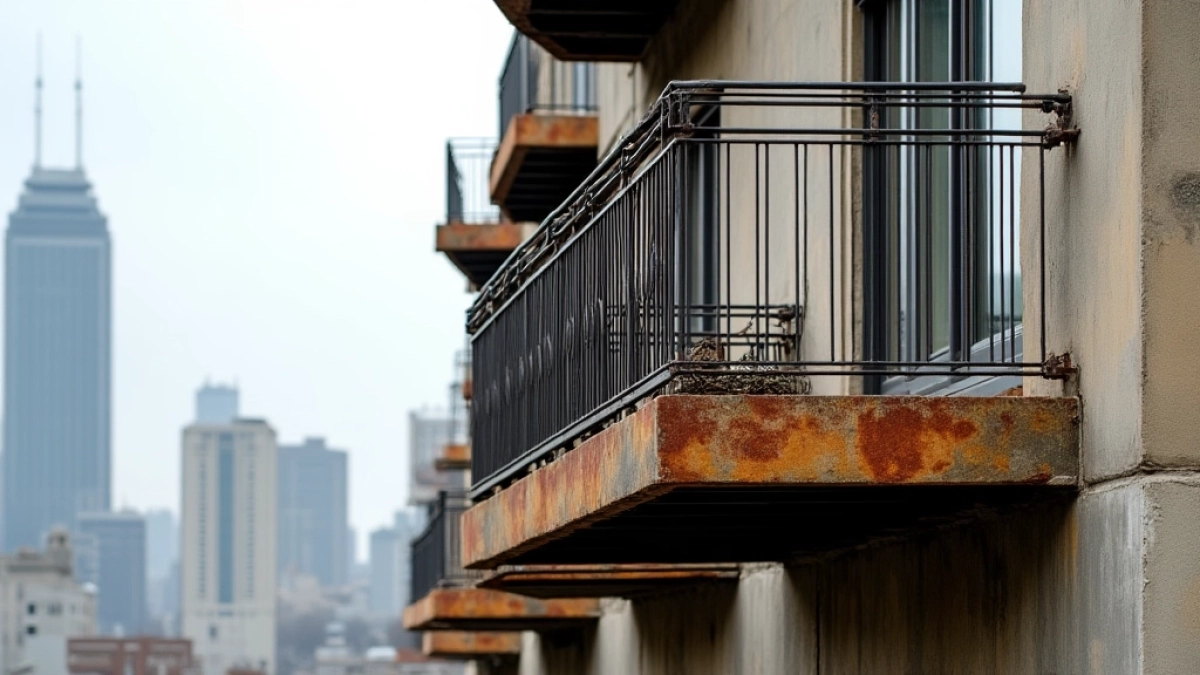 Wymiana balustrady balkonowej w bloku