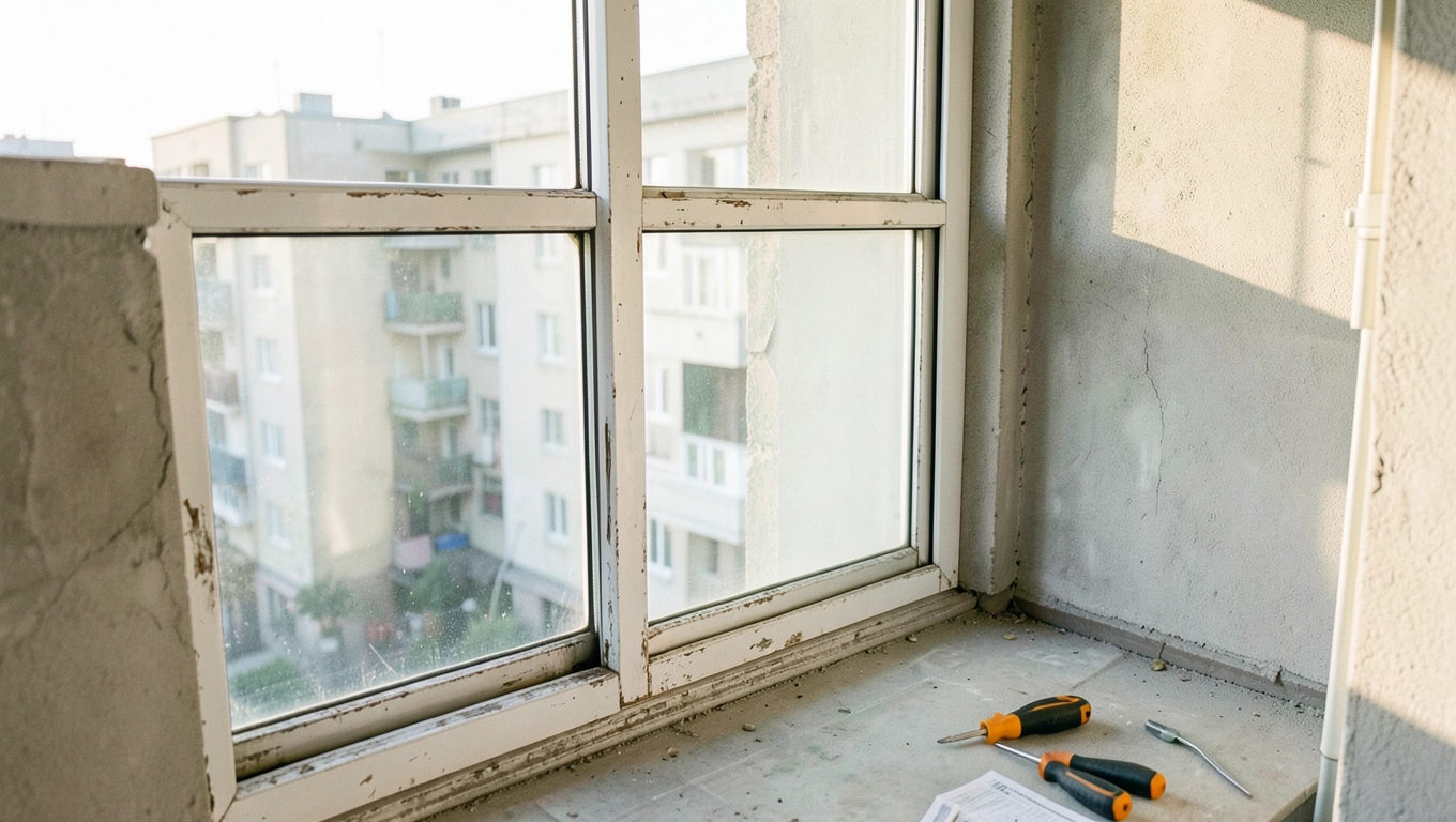 Wymiana drzwi balkonowych w bloku