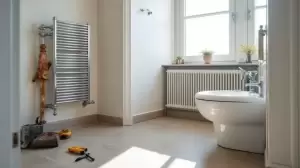 Wymiana grzejnika łazienkowego w bloku